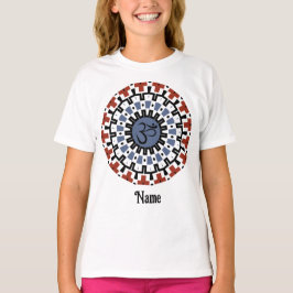 Spiritueller Mandala Yoga Om Blauer Rost individue T-Shirt