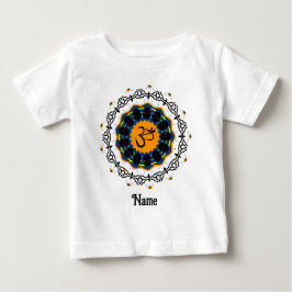 Spiritueller Mandala Yoga Om Symbol Blau individue Baby T-shirt