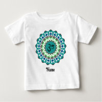 Spiritueller Mandala Yoga Om Symbol Blau individue