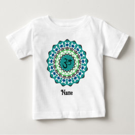 Spiritueller Mandala Yoga Om Symbol Blau individue Baby T-shirt