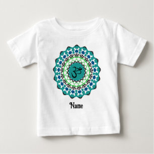 Spiritueller Mandala Yoga Om Symbol Blau individue Baby T-shirt