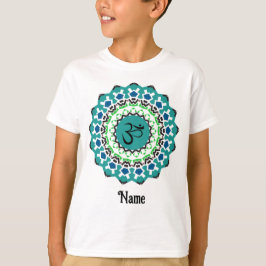 Spiritueller Mandala Yoga Om Symbol Blau individue T-Shirt