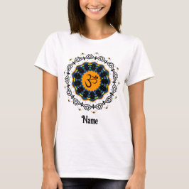 Spiritueller Mandala Yoga Om Symbol Blau individue T-Shirt