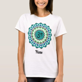 Spiritueller Mandala Yoga Om Symbol Blau individue T-Shirt
