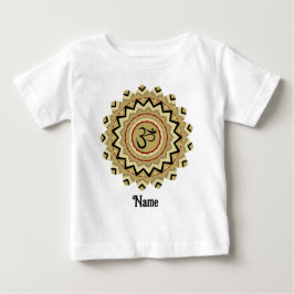 Spiritueller Mandala Yoga Om Symbol Retro angepass Baby T-shirt