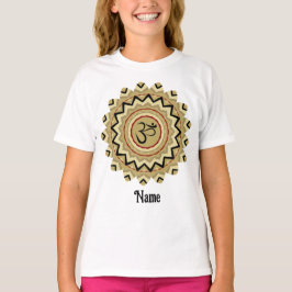 Spiritueller Mandala Yoga Om Symbol Retro angepass T-Shirt