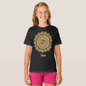 Spiritueller Mandala Yoga Om Symbol Retro angepass T-Shirt (Vorne ganz)