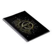 Spiritueller Mond Sun Luna Ästhetische Sterne Notizblock (Rechte Seite)