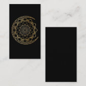 Spiritueller Moon Mandala Lotus Luna Visitenkarte (Vorne/Hinten)