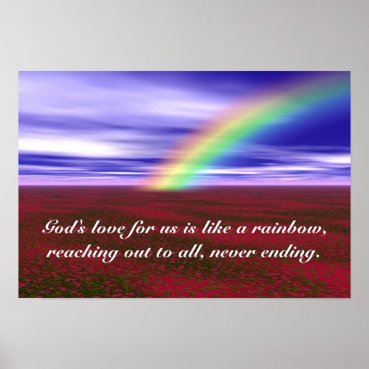 Spiritueller Regenbogen Poster (Vorne)