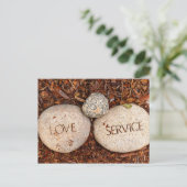 Spiritueller religiöser Stein Postkarte (Stehend Vorderseite)