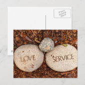 Spiritueller religiöser Stein Postkarte (Vorne/Hinten)