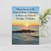 SPIRITUELLER SONNENSCHLAG 85. GEBURTSTAGLICHE EINL EINLADUNG (Stehend Vorderseite)