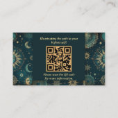 Spiritueller und heilender Astrologer Himmelskult Visitenkarte (Rückseite)