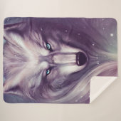 Spiritueller Wolf Sherpa Blanket Sherpadecke (Vorderseite (Horizontal))