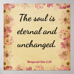 Spirituelles Beige Rosa Gita Ewige Seele Floral Poster
