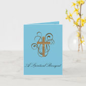 Spirituelles Bouquet Cross Karte (Gelbe Blume)