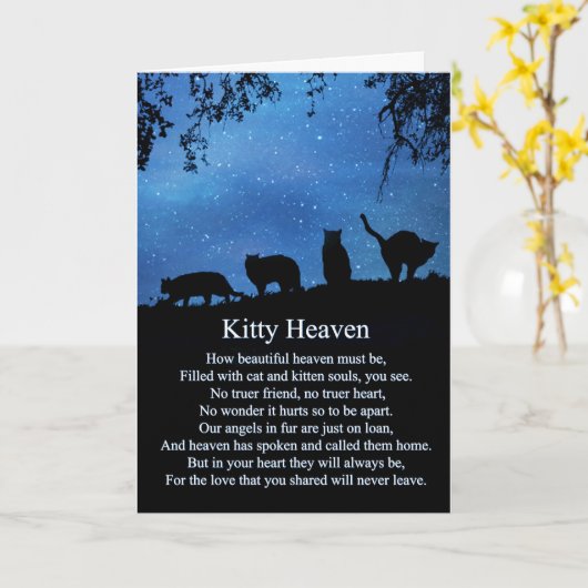 Spirituelles Cat-Beileid Karte (Gelbe Blume)