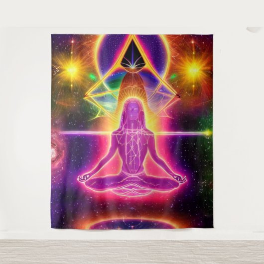 Spirituelles Chakra Tapestry Wandteppich (Vorderseite)