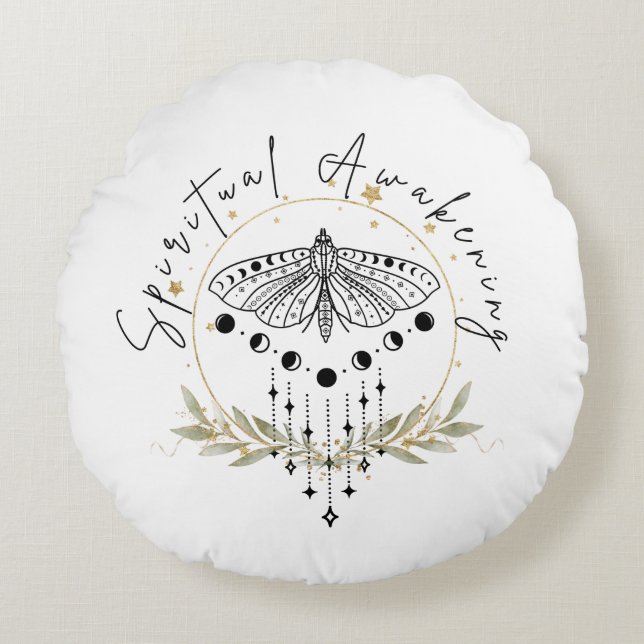 Spirituelles Erwachen Rundkissen Rundes Kissen (Vorderseite)