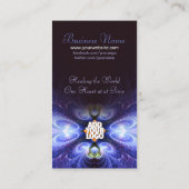Spirituelles Fraktal mit Logo-Visitenkarte Visitenkarte (Rückseite)
