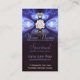 Spirituelles Fraktal mit Logo-Visitenkarte Visitenkarte