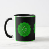 Spirituelles Grünes Herz Chakra Zen Yoga Namaste Tasse (Links)