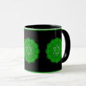 Spirituelles Grünes Herz Chakra Zen Yoga Namaste Tasse (VorderseiteRechts)