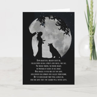 Spirituelles Hund-Beileid Karte