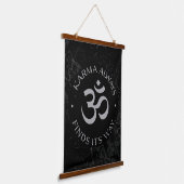 Spirituelles Karma Om Design - Sammlung zur Achtun Wandteppich Mit Holzrahmen (Gewinkelt)