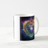 spirituelles kosmisches Herzsymbol Kaffeetasse (VorderseiteRechts)