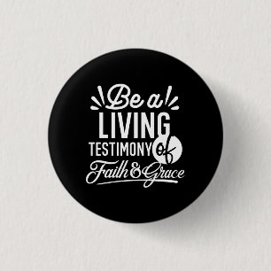 Spirituelles Lebenszeugnis Glaube und Gnade Zitat Button