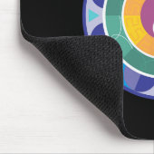 Spirituelles Mandala Regenbogenfarbenes chinesisch Mousepad (Ecke)