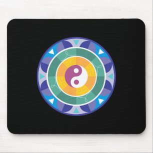 Spirituelles Mandala Regenbogenfarbenes chinesisch Mousepad