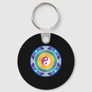 Spirituelles Mandala Regenbogenfarbenes chinesisch Schlüsselanhänger