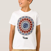Spirituelles Mandala Yoga Om Rost Blau Individuali