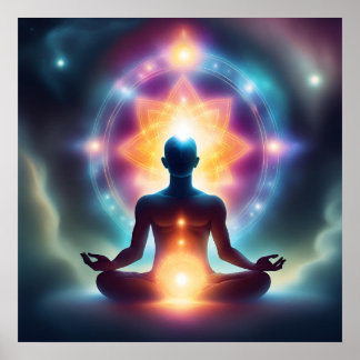 Spirituelles Meditationsposter Poster