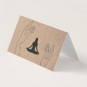 Spirituelles Minimales Berufliches Logo Yoga  Visitenkarten (Vorderseite)