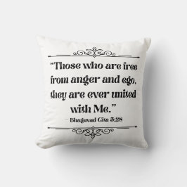Spirituelles Minimalistisches Bhagavad Gita Zitat Kissen