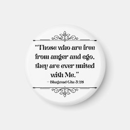 Spirituelles Minimalistisches Bhagavad Gita Zitat Magnet