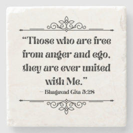 Spirituelles Minimalistisches Bhagavad Gita Zitat Steinuntersetzer