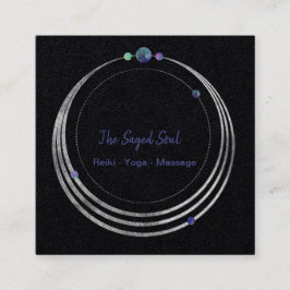 Spirituelles Neues Zeitalter und metaphysische Geo Quadratische Visitenkarte