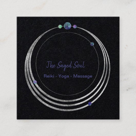 Spirituelles Neues Zeitalter und metaphysische Geo Quadratische Visitenkarte (Vorderseite)
