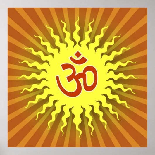 Spirituelles Om Symbol Poster (Vorne)