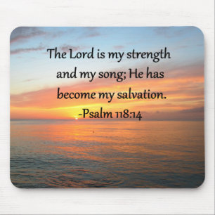 SPIRITUELLES PSALM 118:14 SONNENRISE-FOTO-DESIGN MOUSEPAD