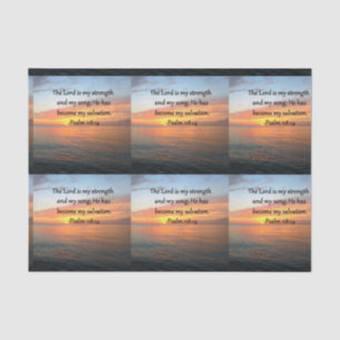 SPIRITUELLES PSALM 118:14 SONNENRISE-FOTO-DESIGN SEIDENPAPIER