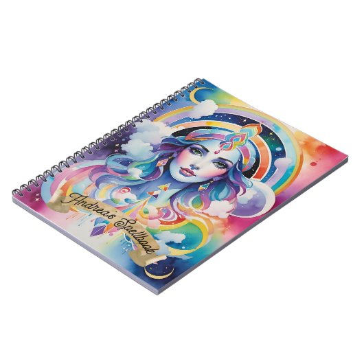 Spirituelles Rainbow Astral Gateway Spellbook Notizblock (Linke Seite)