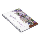 Spirituelles Ritual der Gewerkschaft Lila Blumenkh Notizblock (Rechte Seite)