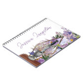 Spirituelles Ritual der Gewerkschaft Lila Blumenkh Notizblock (Linke Seite)