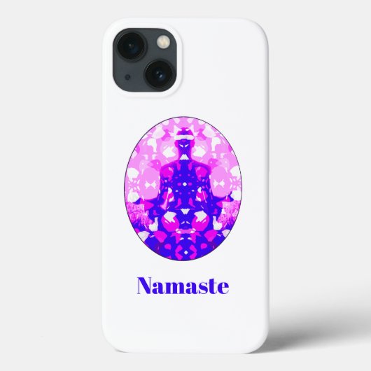 Spirituelles Rosa Sitzen Yoga Pose Namaste Case-Mate iPhone Hülle (Rückseite)